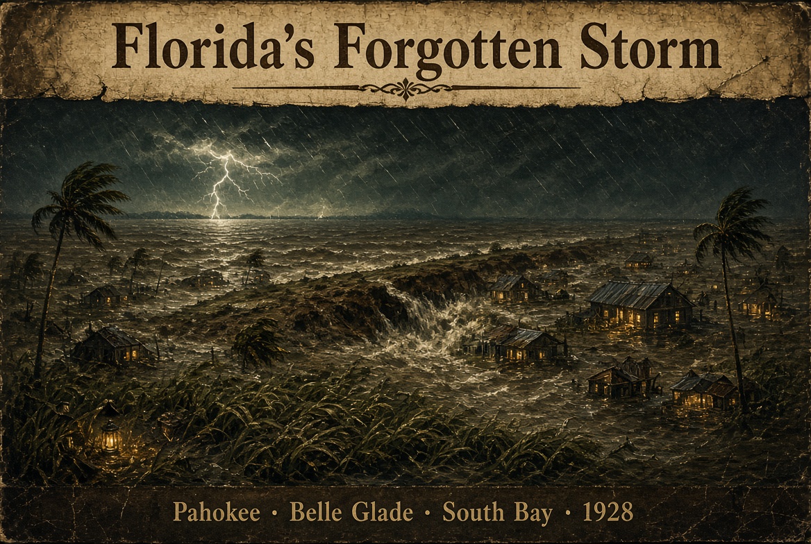 Florida’s Forgotten Storm — the 1928 lake over Pahokee, Belle Glade, and South Bay